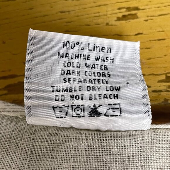 Click Color Me Cotton Linen Abstract Button Down Top Tie Front Sz MED Lagenlook - Picture 7 of 7